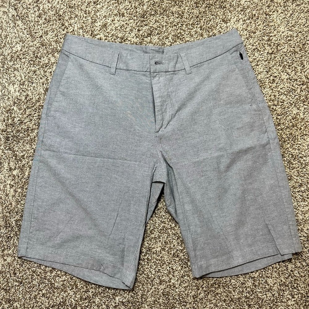 Lululemon Blue/Gray Commission Casual Shorts, Size Medium (Waist 34)